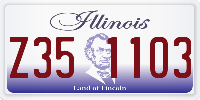 IL license plate Z351103