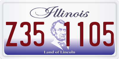 IL license plate Z351105