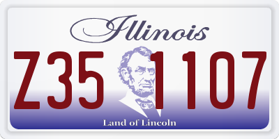 IL license plate Z351107