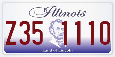 IL license plate Z351110