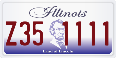 IL license plate Z351111