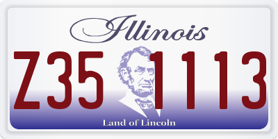 IL license plate Z351113