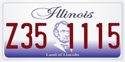 IL license plate Z351115