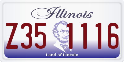 IL license plate Z351116