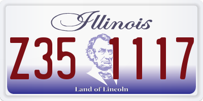 IL license plate Z351117