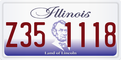 IL license plate Z351118