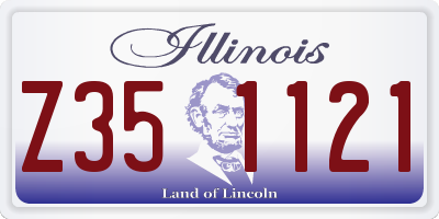 IL license plate Z351121