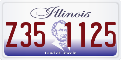 IL license plate Z351125