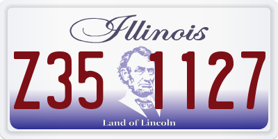 IL license plate Z351127