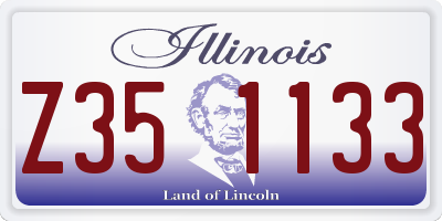 IL license plate Z351133