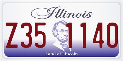 IL license plate Z351140