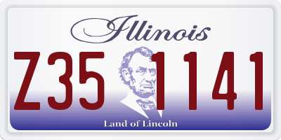 IL license plate Z351141