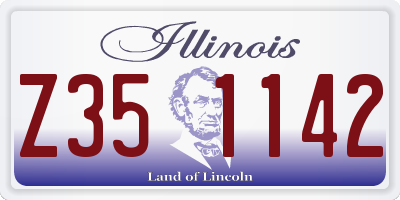 IL license plate Z351142