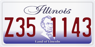 IL license plate Z351143