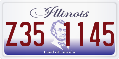 IL license plate Z351145