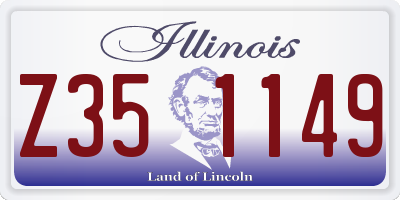 IL license plate Z351149