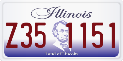 IL license plate Z351151
