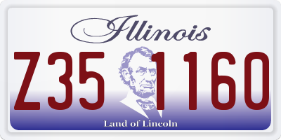 IL license plate Z351160