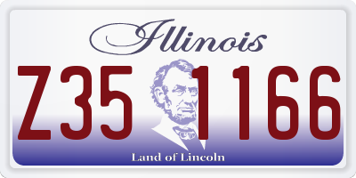 IL license plate Z351166