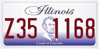 IL license plate Z351168