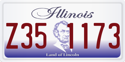 IL license plate Z351173