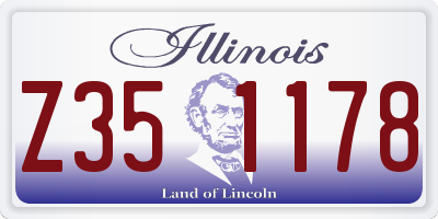 IL license plate Z351178