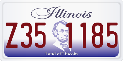 IL license plate Z351185
