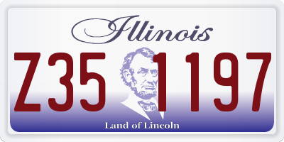 IL license plate Z351197