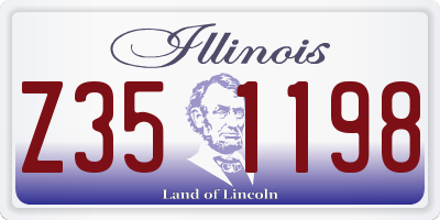 IL license plate Z351198