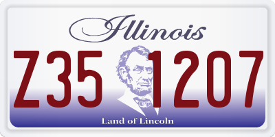 IL license plate Z351207