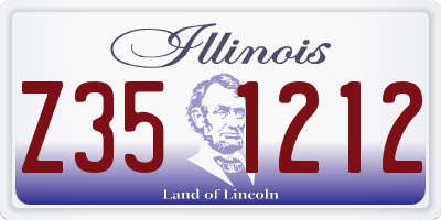IL license plate Z351212