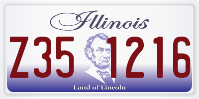 IL license plate Z351216