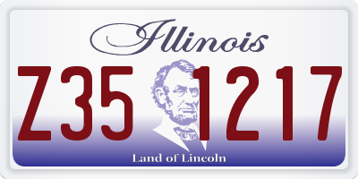 IL license plate Z351217