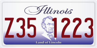 IL license plate Z351223