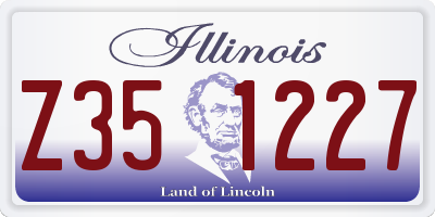 IL license plate Z351227