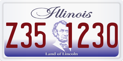 IL license plate Z351230