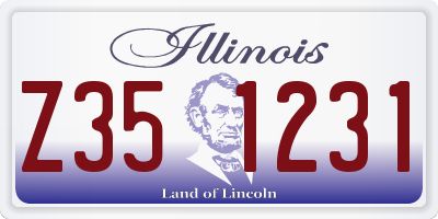 IL license plate Z351231