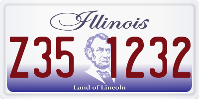 IL license plate Z351232