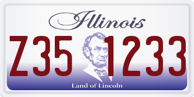 IL license plate Z351233