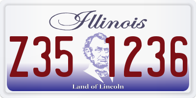 IL license plate Z351236