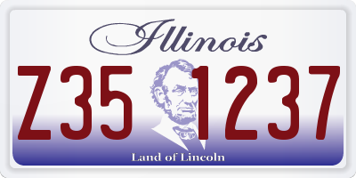 IL license plate Z351237