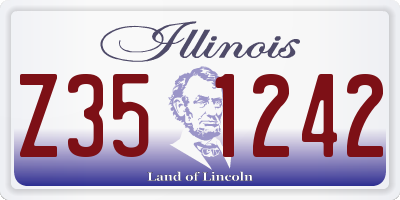IL license plate Z351242