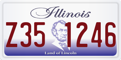 IL license plate Z351246
