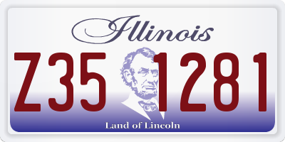 IL license plate Z351281