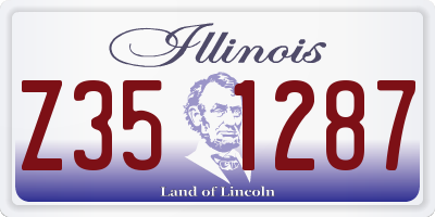 IL license plate Z351287