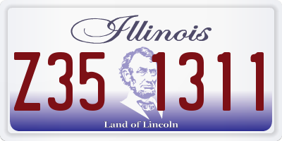 IL license plate Z351311