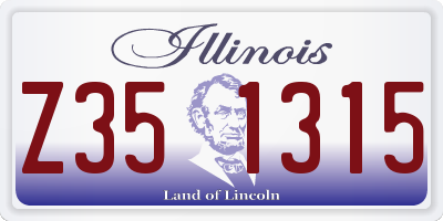 IL license plate Z351315