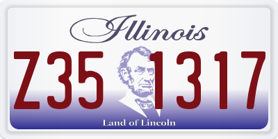 IL license plate Z351317