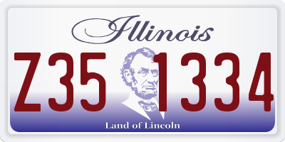 IL license plate Z351334