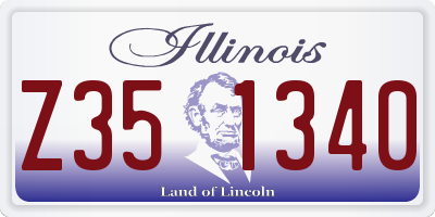 IL license plate Z351340